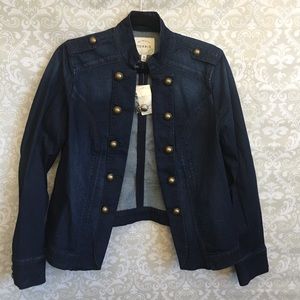 Torrid Denim Military Jacket - Size 0